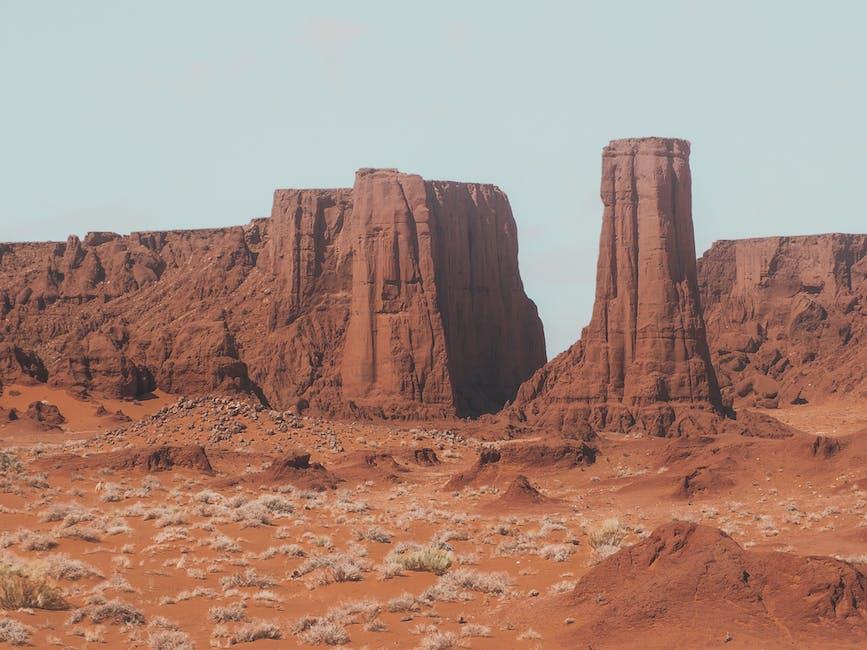 Brown Rock Formation Under Blue Sky