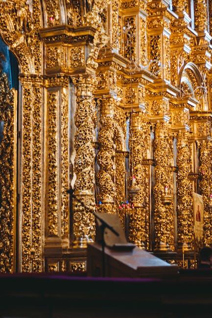 Golden Columns in the Church of the Third Order of Saint Francis, Salvador, Brazil