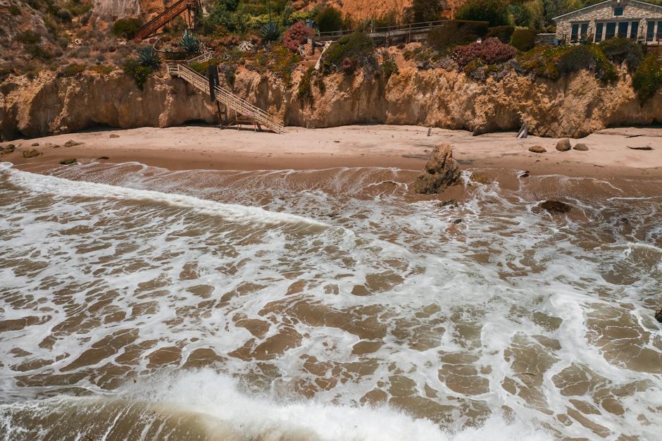 Aerial View of the El Matador Beach, Malibu, California