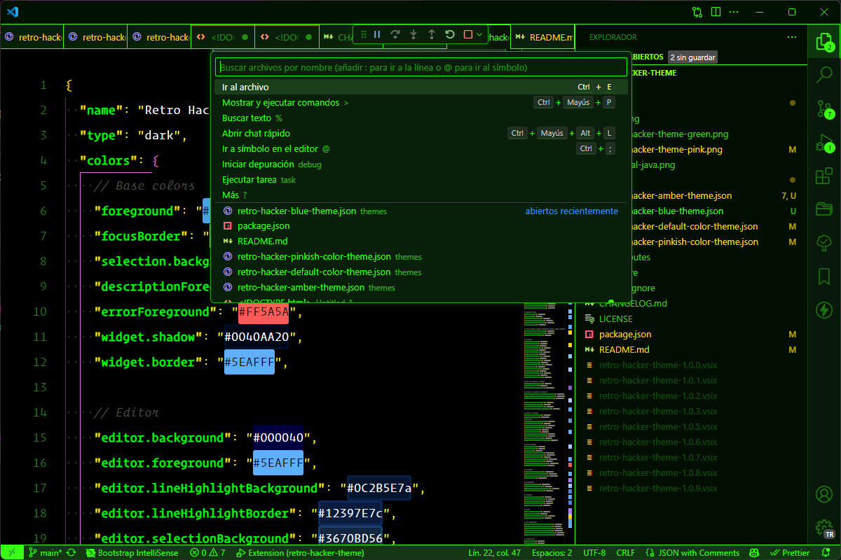 Screenshot de Retro Hacker Theme
